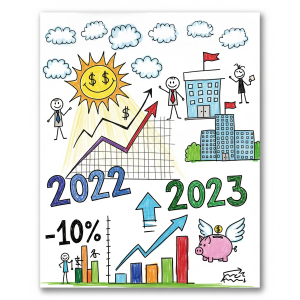 Dessin d’enfant coloré, utilisé pour illustrer le rapport annuel 2022-2023 de la Maison Caracol.